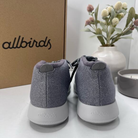 Allbirds Wool Runner-up Mizzles Water-Repellent Sneakers Medium Gray Women 9 NWB - Picture 3 of 10